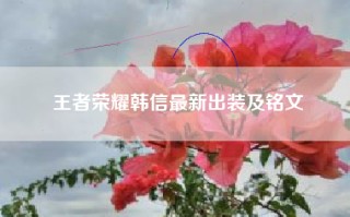 王者荣耀韩信最新出装及铭文